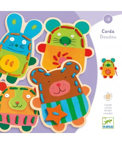 Djeco Corda doudou  rijgkaarten