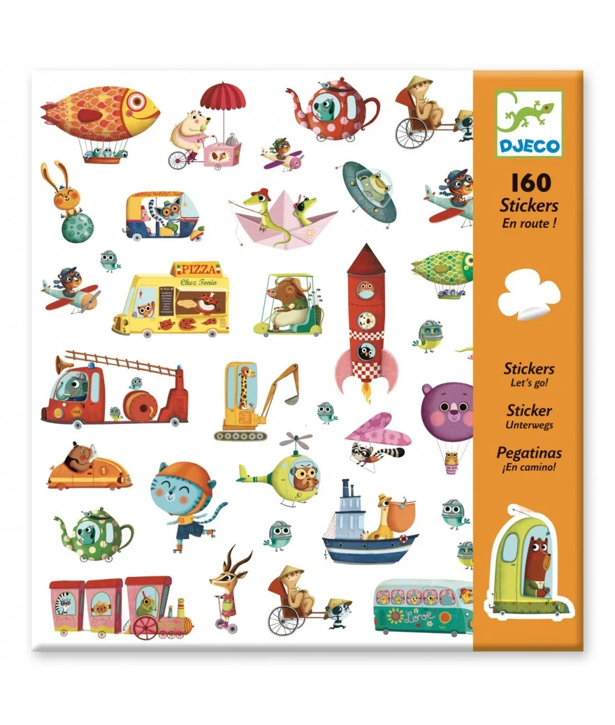 Djeco - stickers - voertuigen